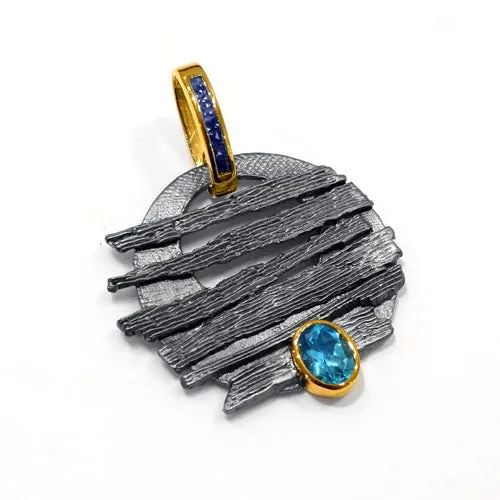 Royalty Planks Sterling Silver Pendant