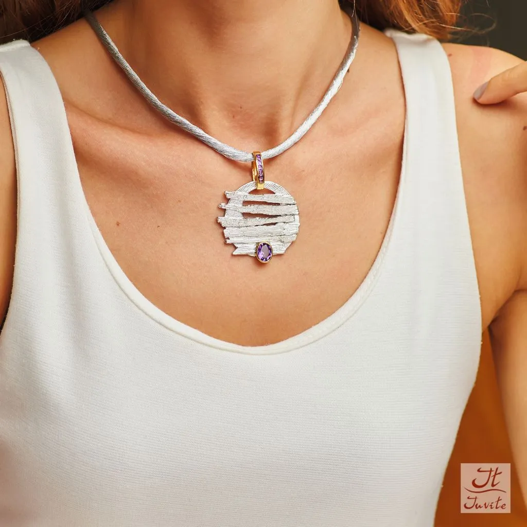 Royalty Planks Sterling Silver Pendant