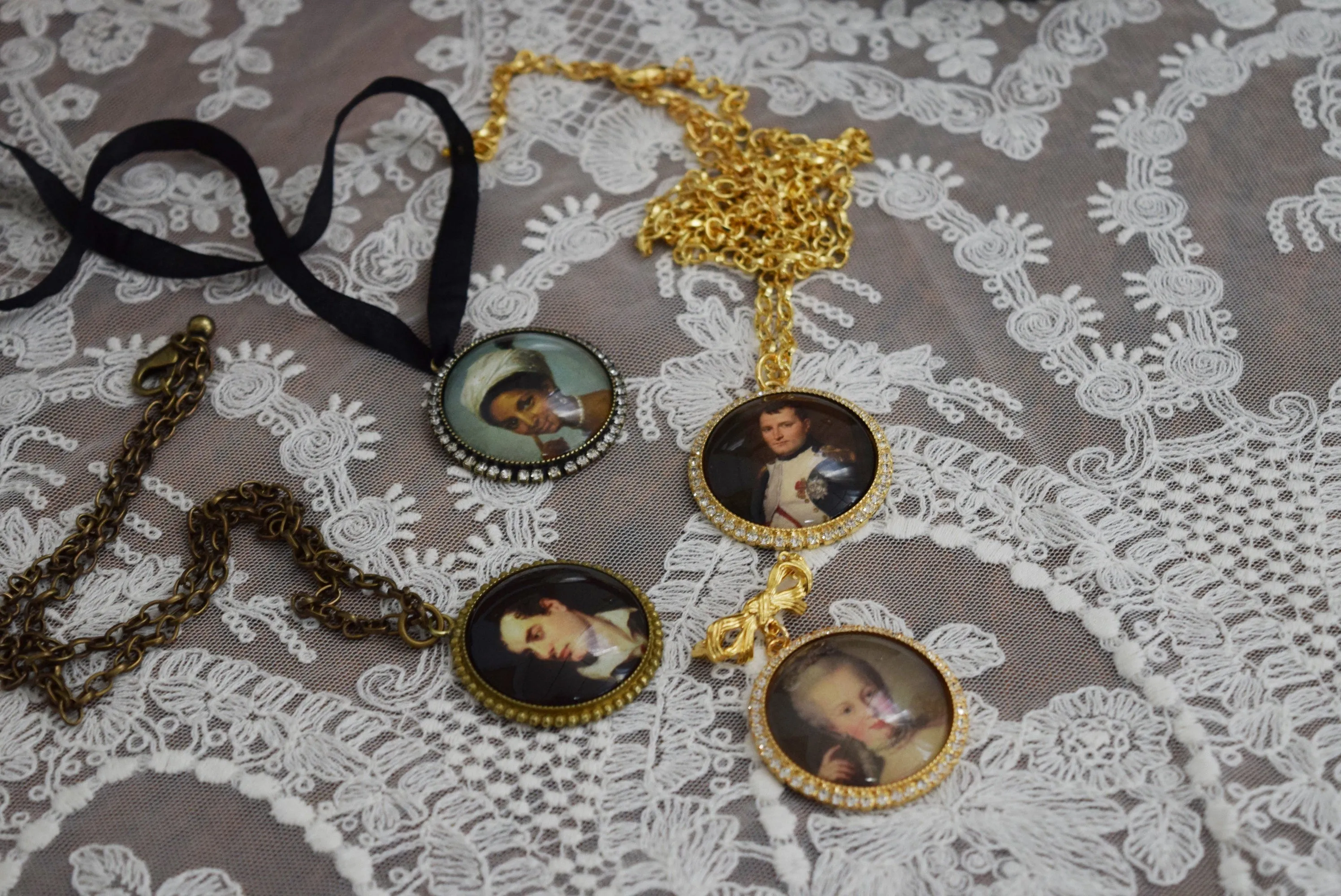 SALE! Miniature Portrait - Large Round - Madame de Pompadour