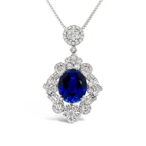 Sapphire & Diamonds " Luxury" Pendant