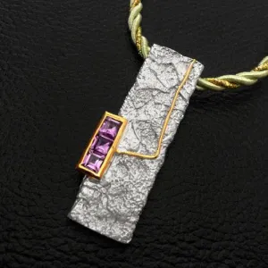 Saturn Surface Sterling Silver Pendant