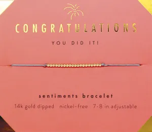 Sentiments Bracelet - GOLD - Congratulations