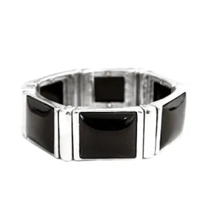 SILVER-BLACK BRACELET  #FW1202234 (QA3)