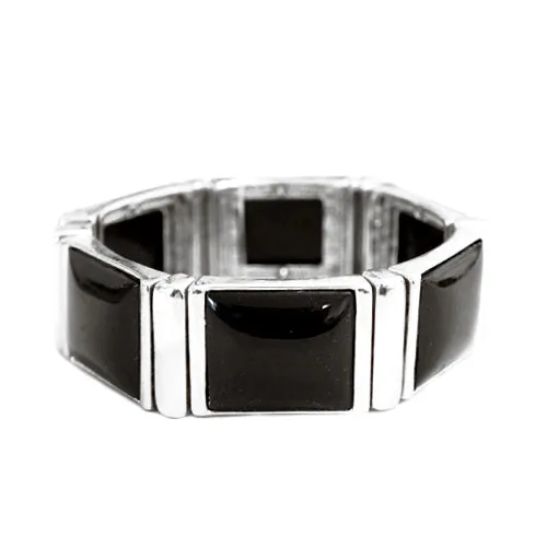 SILVER-BLACK BRACELET  #FW1202234 (QA3)