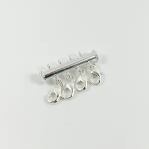 Silver Necklace Spacer Tube for 4 Layering Necklaces
