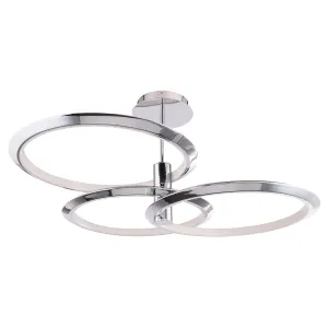 Solaris 40 in. LED Pendant Light Chrome Finish