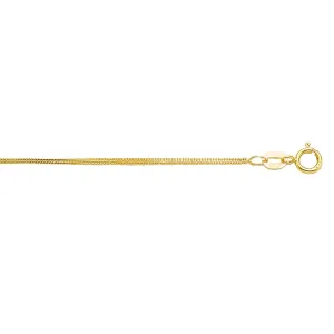Square Wheat Foxtail Chain, 14K Yellow Gold 16"-20" - 0.8mm Layering Chain, Minimalist Chain, Everyday Necklace, Genuine 14K Gold For Women