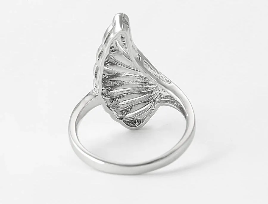 Statement Ring CZ Silver Size 8