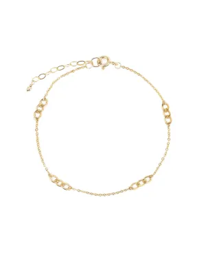 Stationed Curb Cable Chain Bracelet