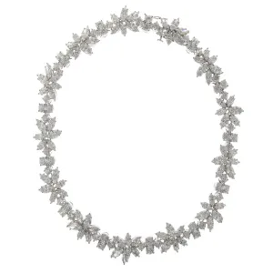 STERLING SILVER CZ MARQUIS 16' NECKLACE
