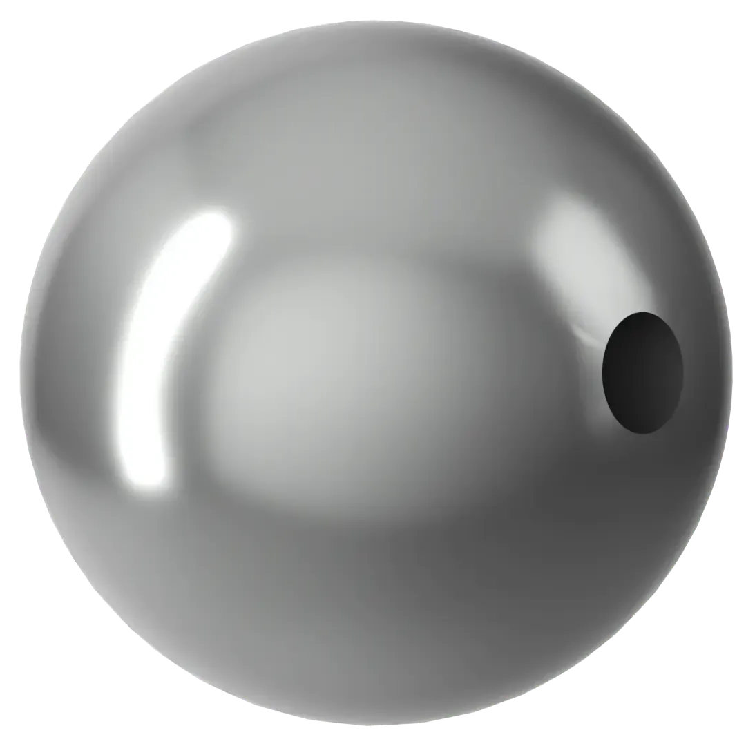Swarovski Pearls Round Half Drilled (5818) Crystal Grey