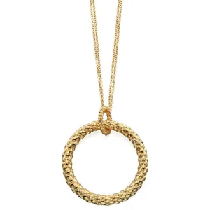 Textured Gold Circles Fiorelli Necklace