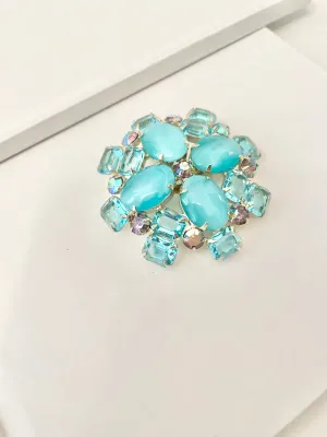 The Happy Hostess just adores all colors... This stunning 1960's glass brooch is just divine!