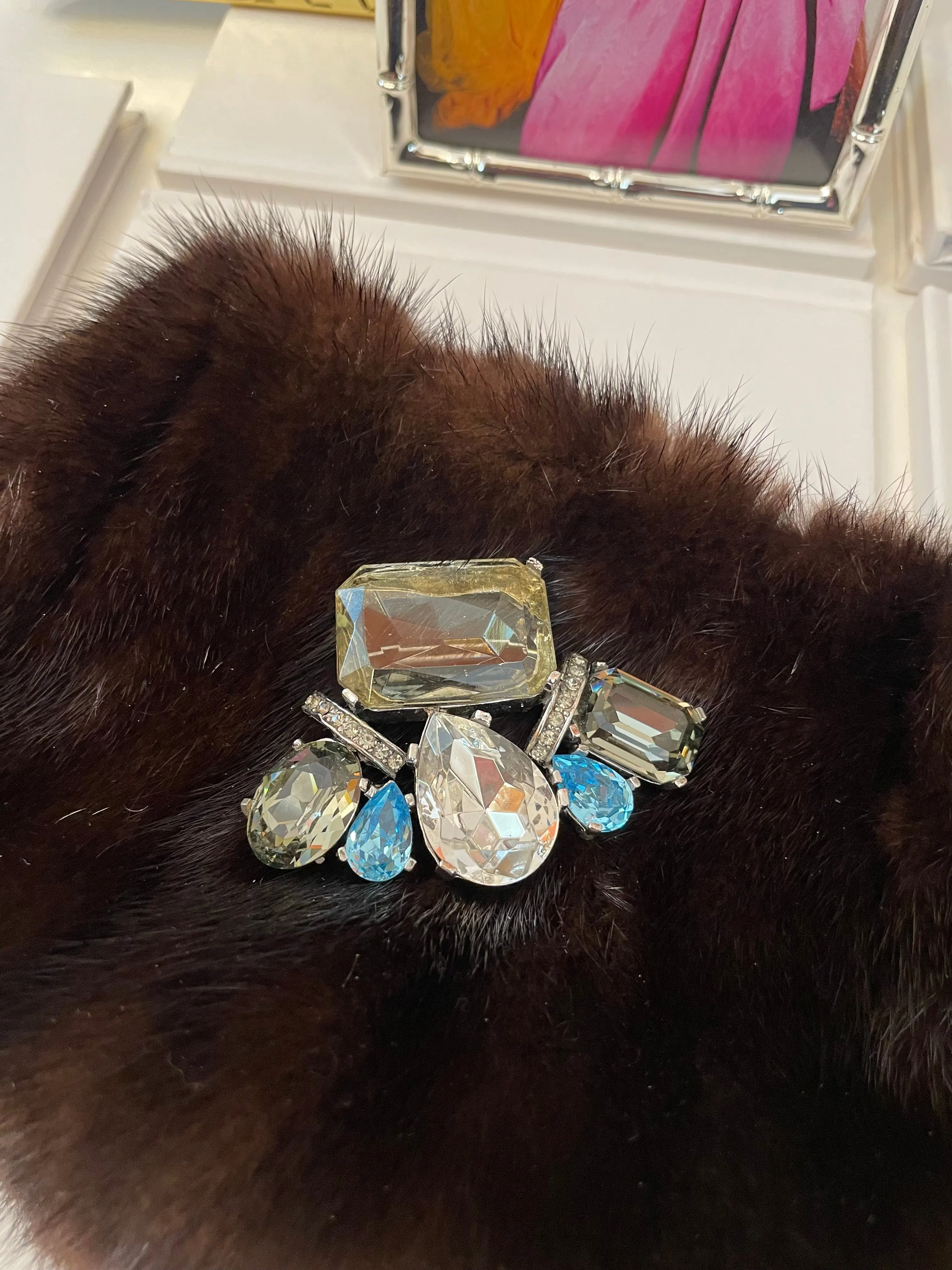 The Socialite and her love of large gemstone brooches! This one is extraordinary...