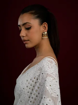 Timeless Square Shaped Jadau Studs Earrings