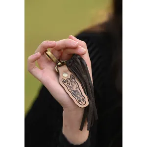 Tooling Leather Horse Keyring