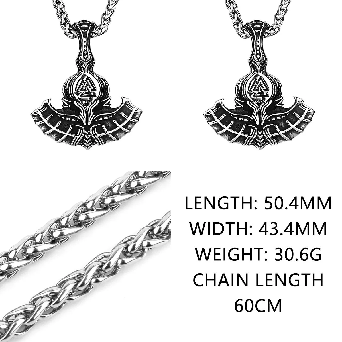 Ukonvasara - Viking Titanium Pendant Necklace by The Nevermore