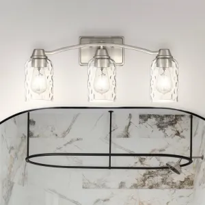 UQL4421 Classic Indoor Bath Light, 9.00''H x 21.50''W x 6.50''D, Brushed Nickel Finish, Ravensburg Collection