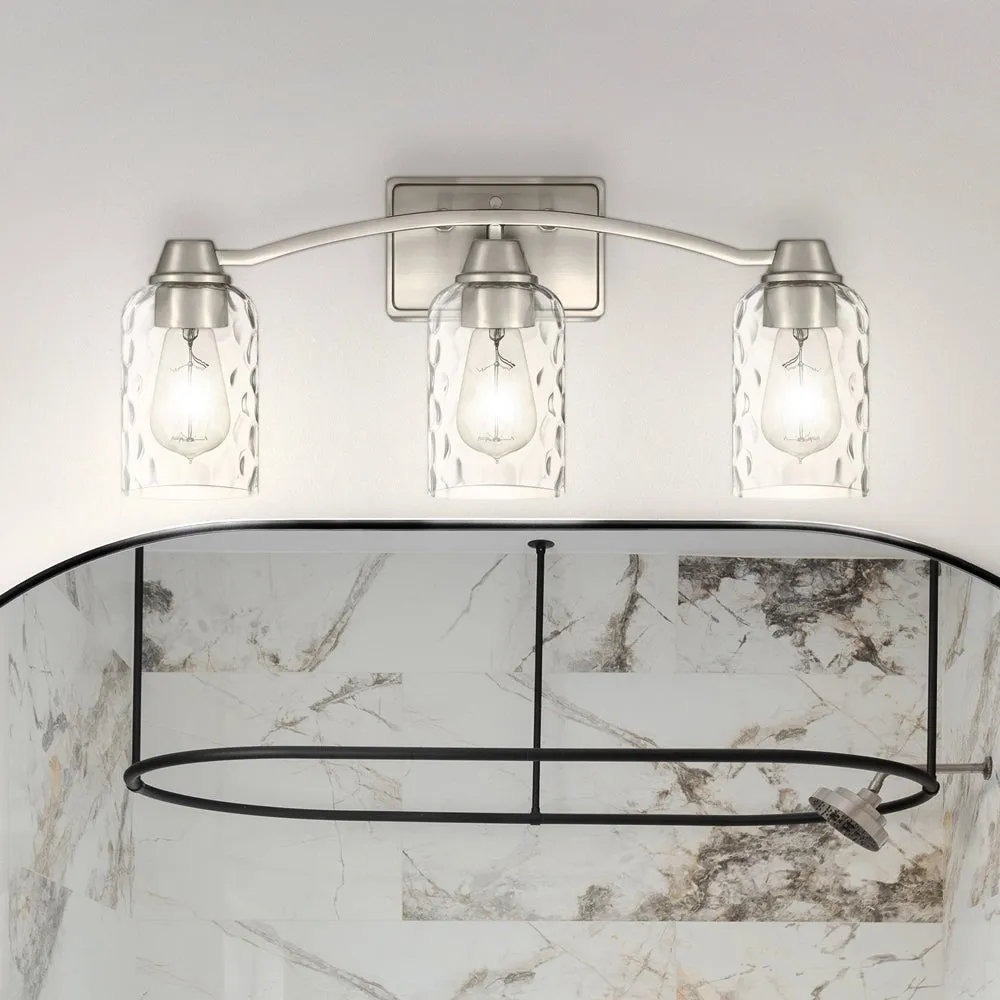 UQL4421 Classic Indoor Bath Light, 9.00''H x 21.50''W x 6.50''D, Brushed Nickel Finish, Ravensburg Collection