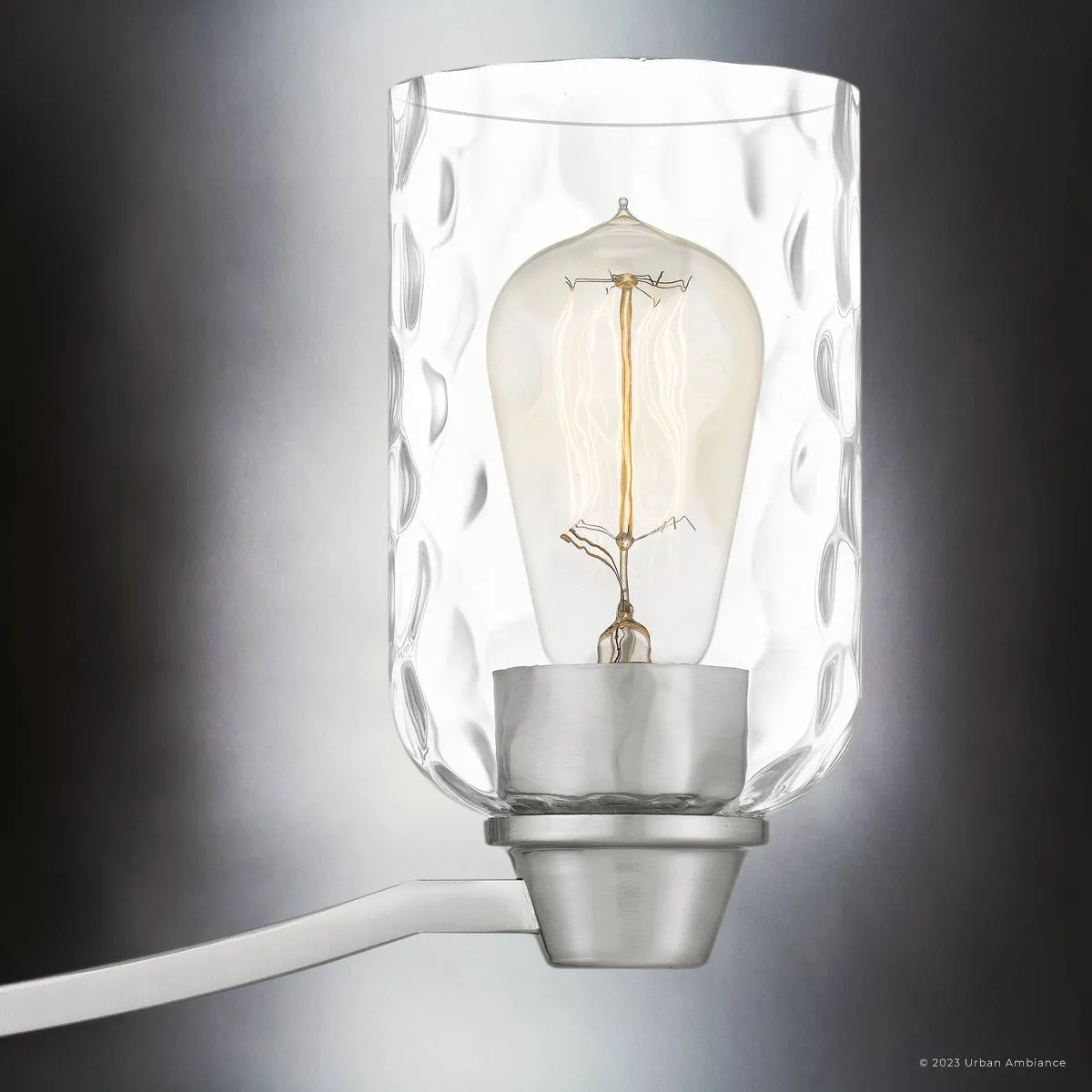 UQL4421 Classic Indoor Bath Light, 9.00''H x 21.50''W x 6.50''D, Brushed Nickel Finish, Ravensburg Collection