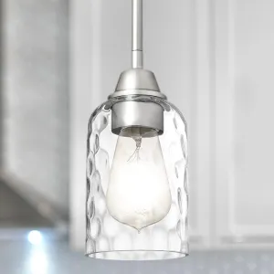 UQL4428 Contemporary Indoor Pendant, 8.00''H x 4.00''W x 4.00''D, Brushed Nickel Finish, Ravensburg Collection