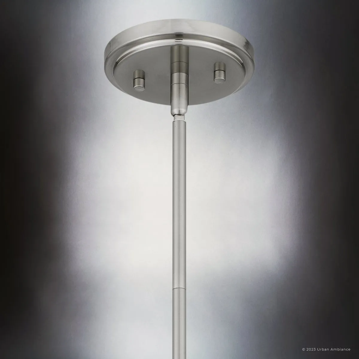 UQL4428 Contemporary Indoor Pendant, 8.00''H x 4.00''W x 4.00''D, Brushed Nickel Finish, Ravensburg Collection