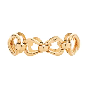 Vintage Italian Mid-Century 18k Infinity Link Bracelet- 7”