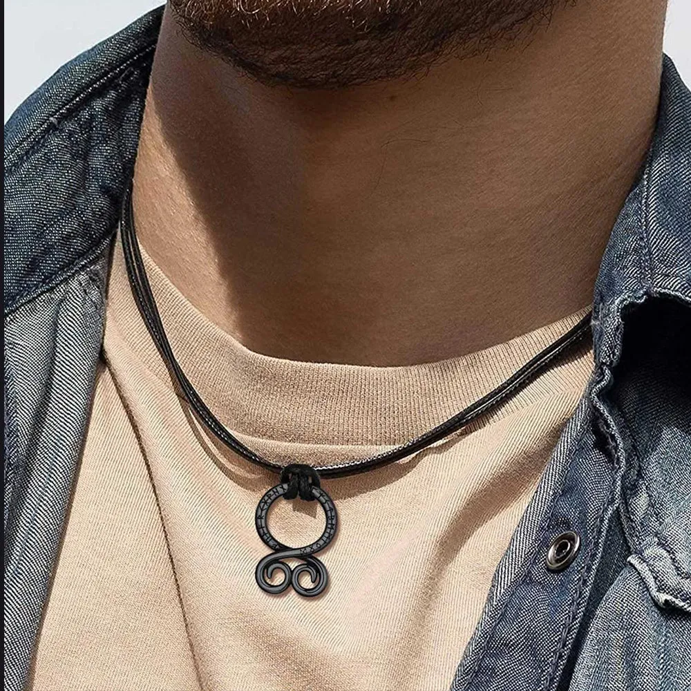 Waterproof Black Leather Cord Chain Necklace for Men 2/3mm