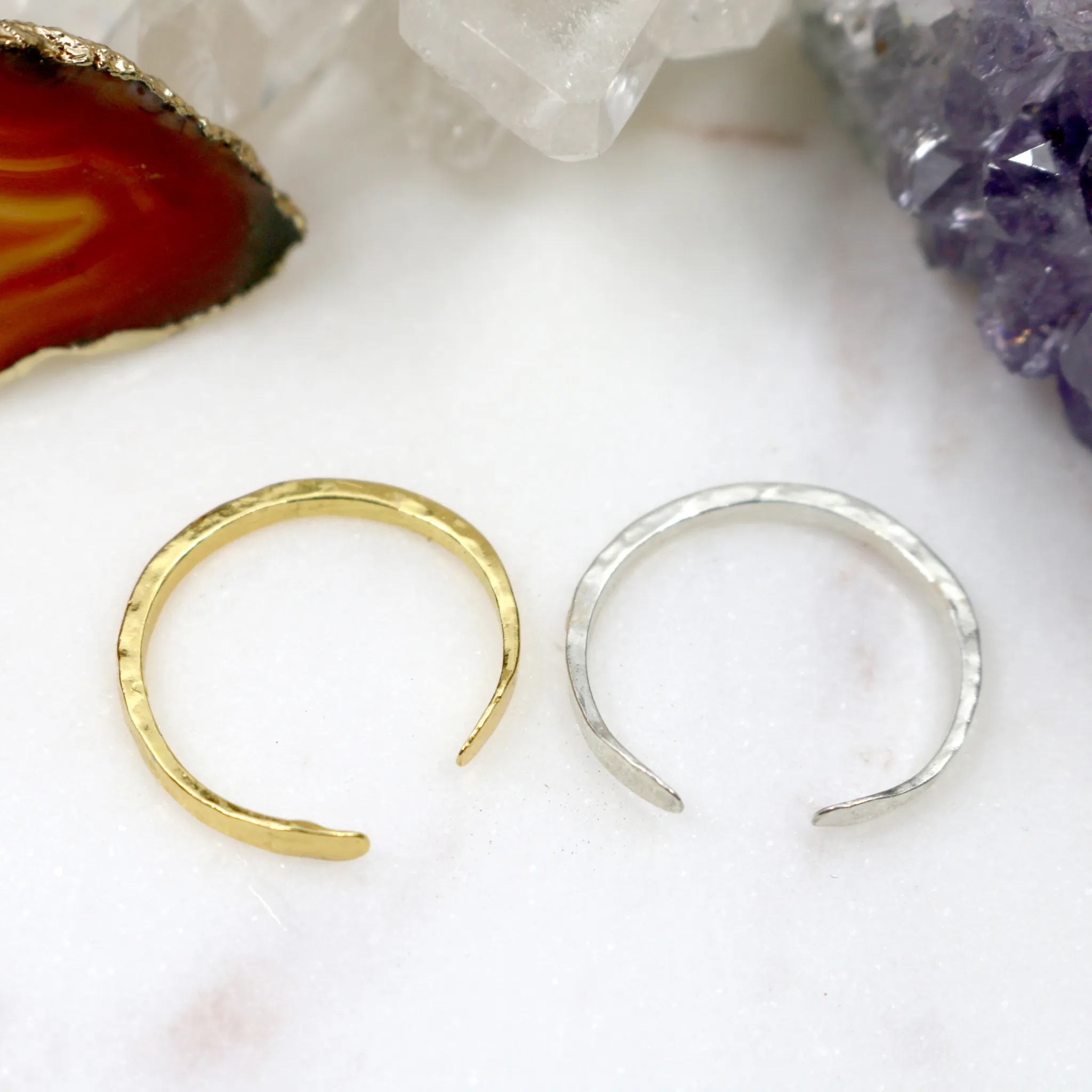 Well Rounded // Hammered Band Ring, Vermeil or Silver, Stacking Ring, Boho Ring // BH-R013