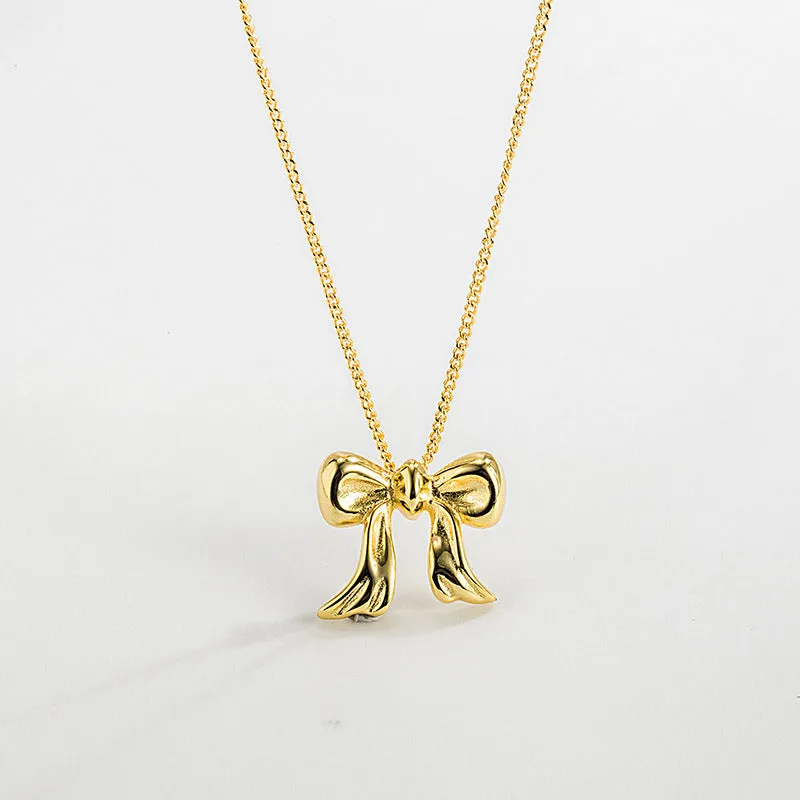 Wholesale Luxury Niche Joker Bow Necklace